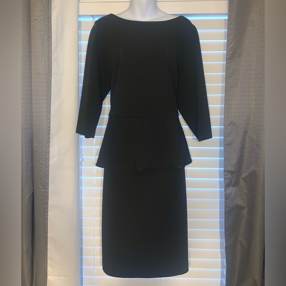 Elegant Black Peplum Dress